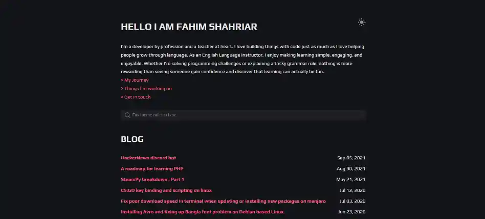 Developer Portfolio